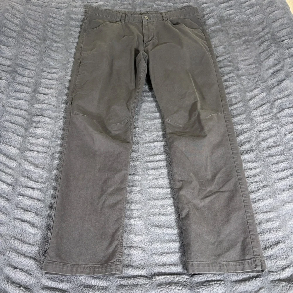 The North Face Mens Gray Cotton Blend Stretch Hiking Utility Pants Size 36 Reg